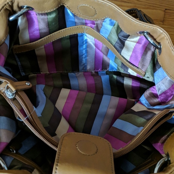 Tignanello tan bag with legacy lining - Picture 7 of 8